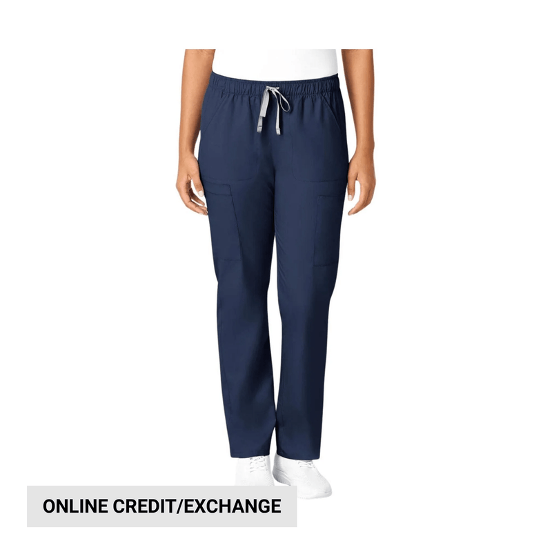 Wink Women's Convertible Slim Leg Scrub Pant - Navy