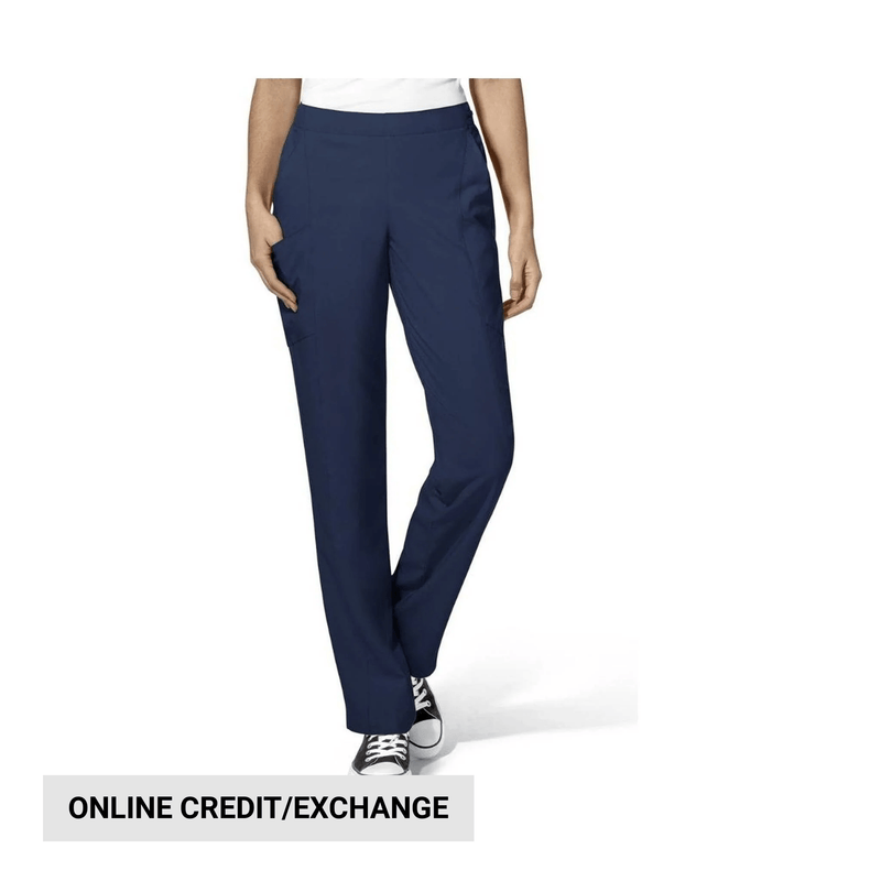 Wink Women's Flat Front Cargo Scrub Pant - Navy