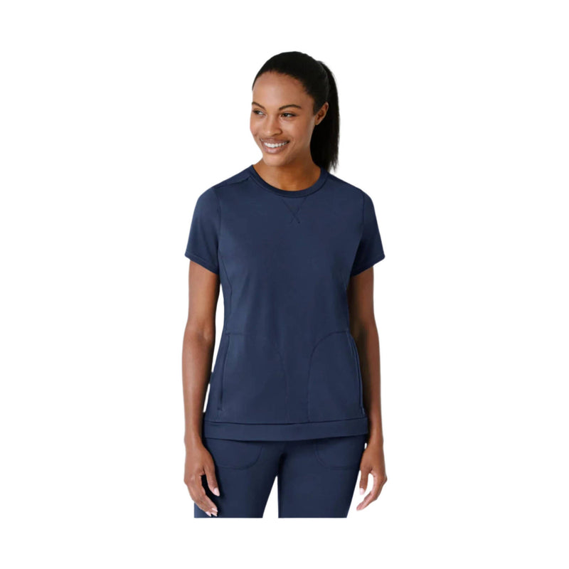Wink Women's Flex n Reach Crew Neck Top - Navy Blue