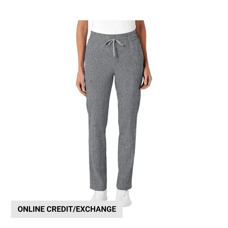 Wink Women's High Waist Slim Leg Scrub Pant - Grey Heather