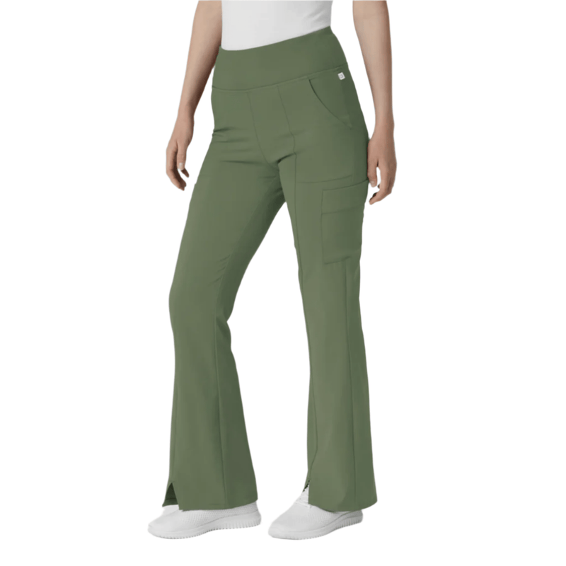 Wink Women's Renew Cargo Flare Scrub Pant - Olive