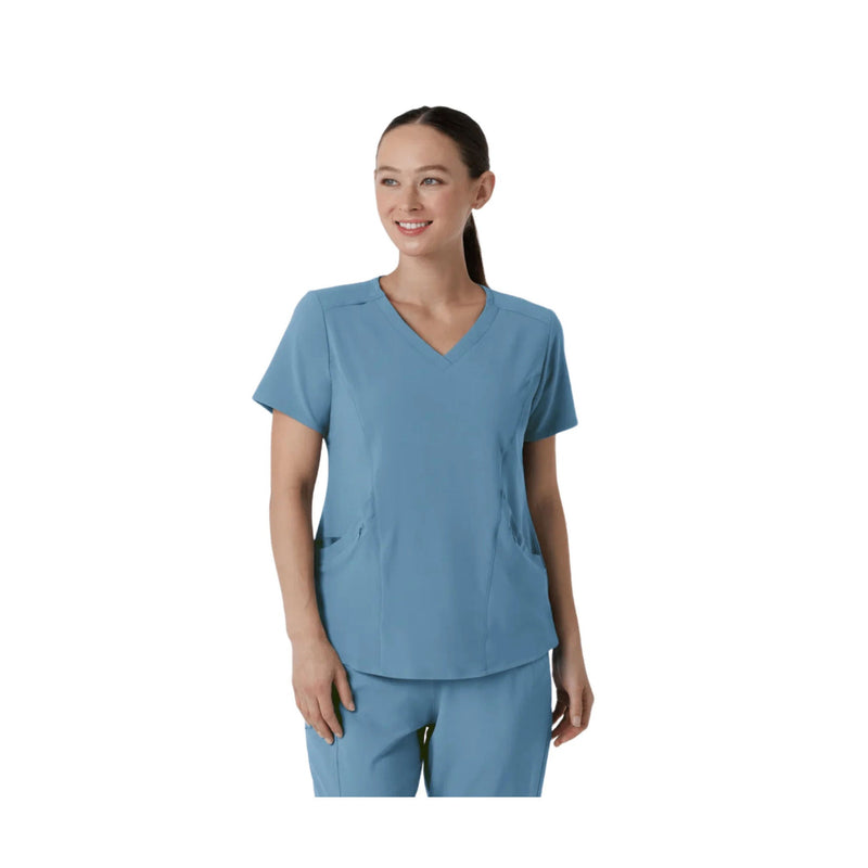 Wink Women's Renew V Neck Scrub Top - Pacific Blue