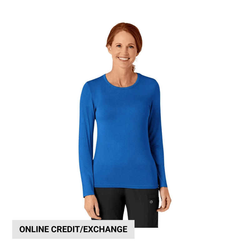 Wink Women's Silky Long Sleeve Top - Royal