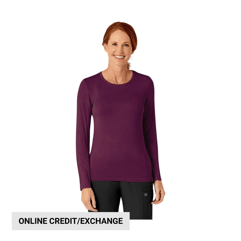 Wink Women's Silky Long Sleeve Top - Wine
