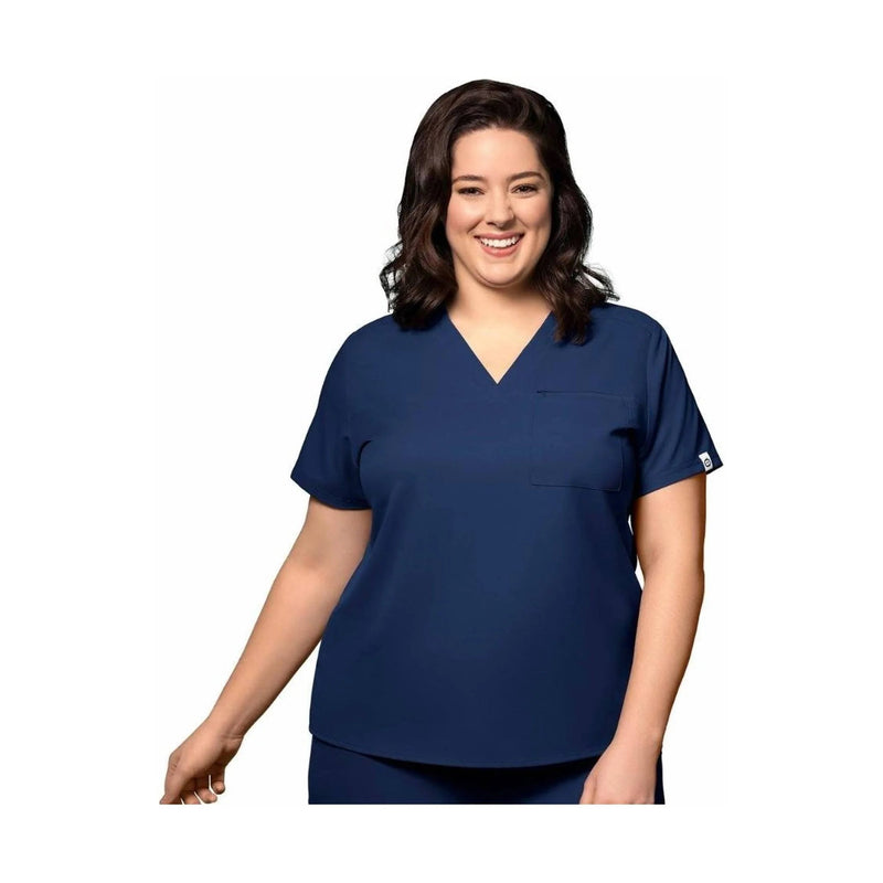 Wink Women's Thrive V Neck Tuck In Scrub Top - Navy
