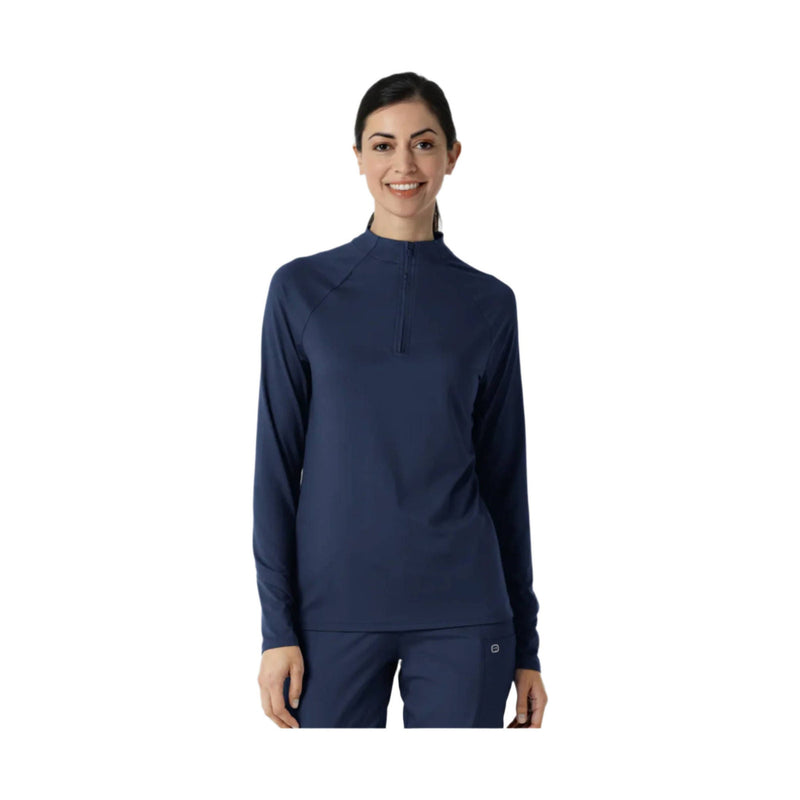 Wink Women's Watch Window Quarter Zip Top - Navy