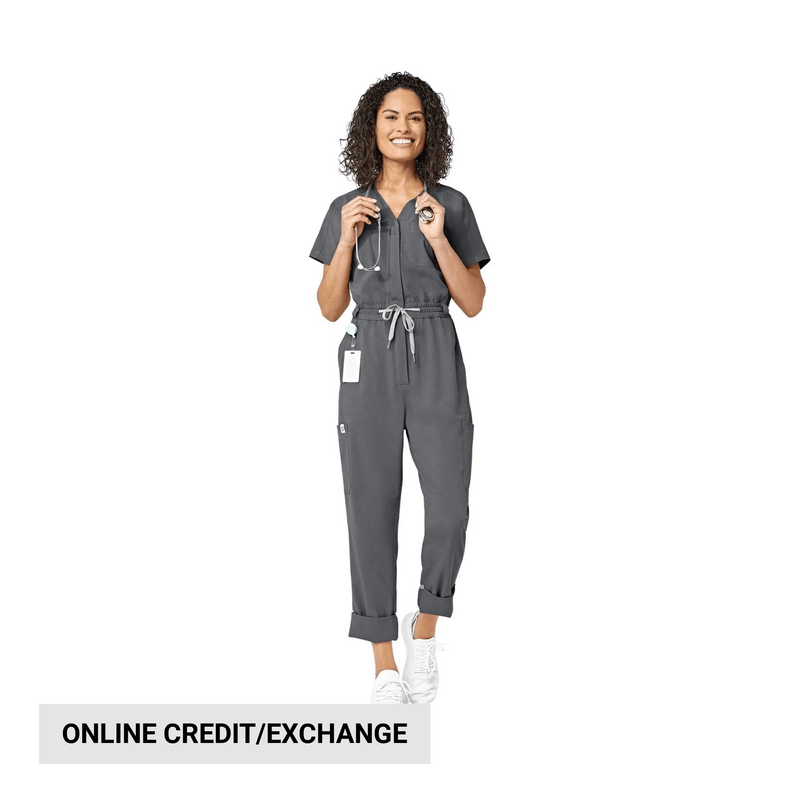 Wink Women's Zip Front Jumpsuit - Pewter