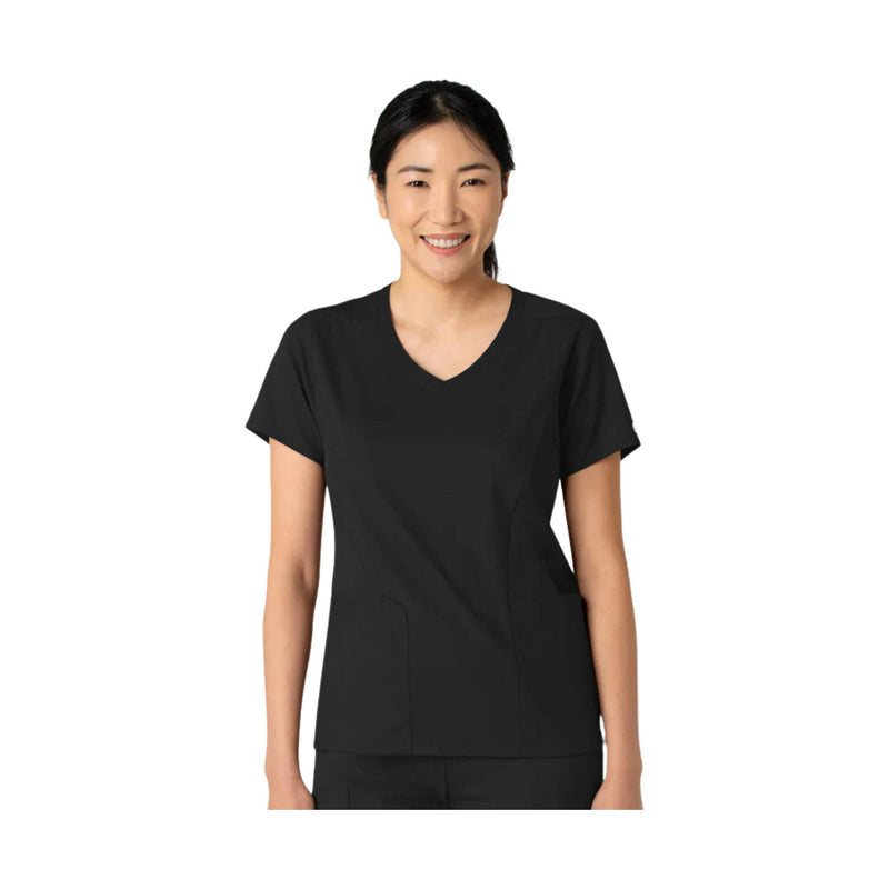 Wink Women's 2 Pocket V Neck Scrub Top - Black