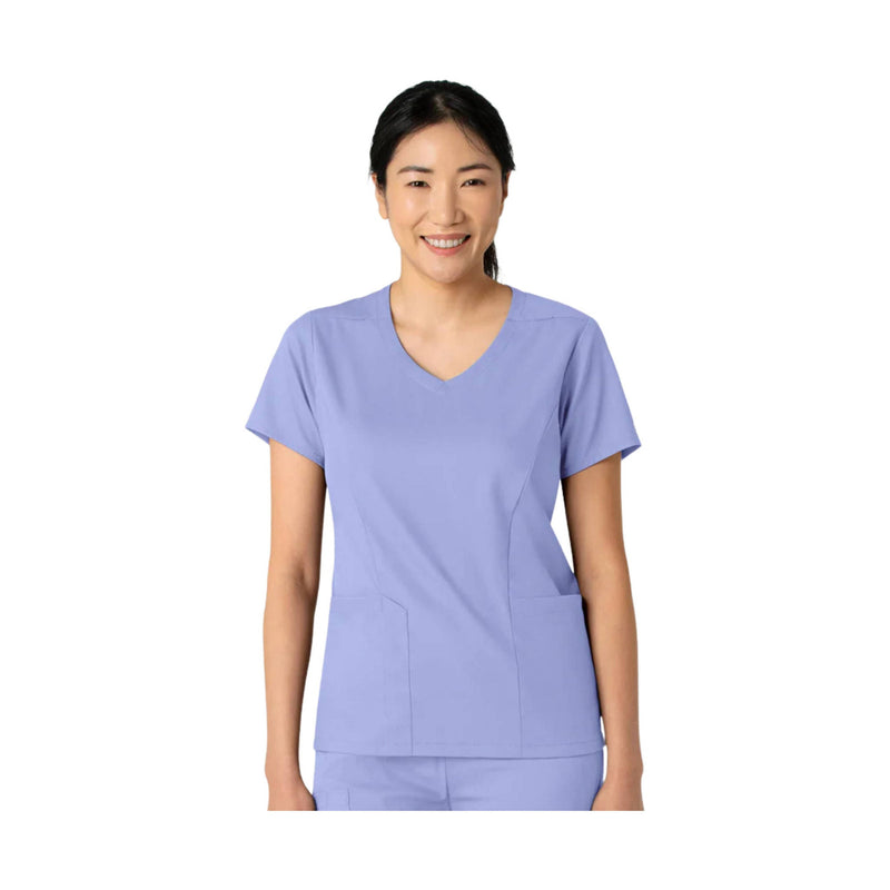 Wink Women's 2 Pocket V Neck Scrub Top - Ceil Blue