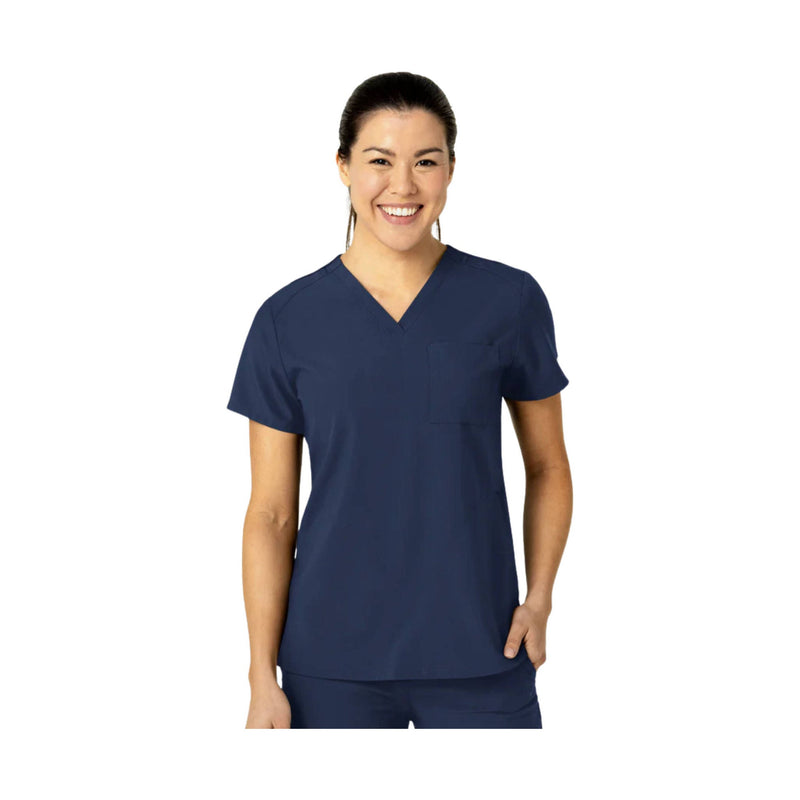Wink Women's Flex n Reach V Neck Scrub Top - Navy