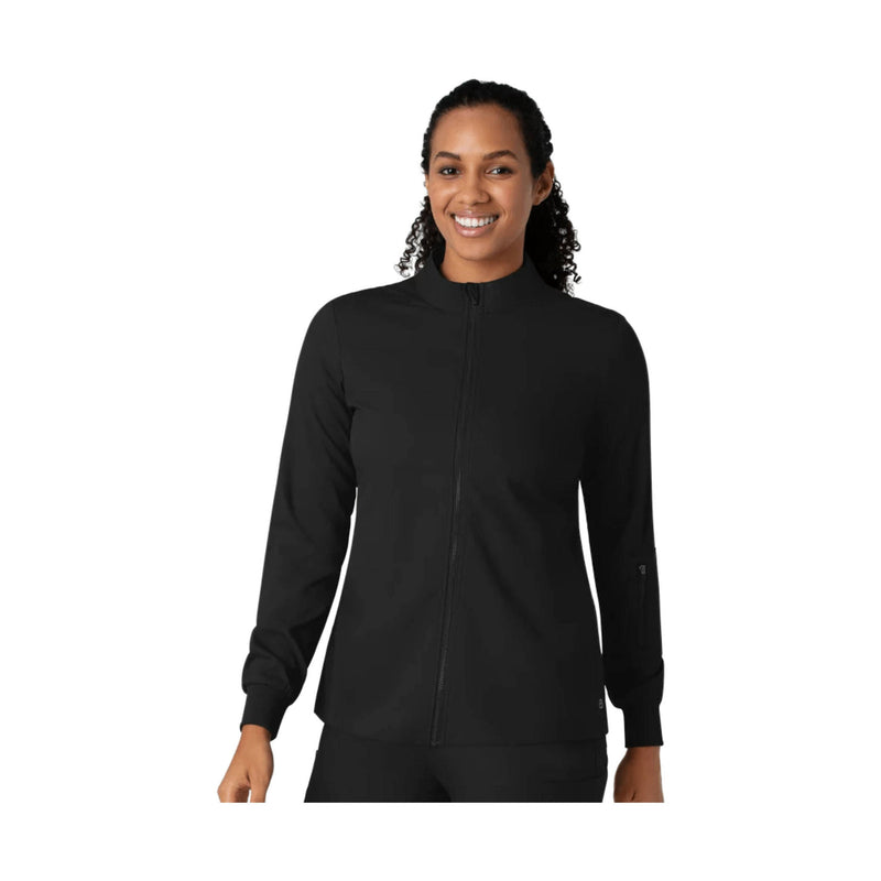 Wink Women's Warm Up Scrub Jacket - Black