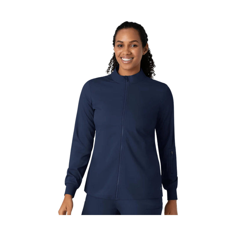 Wink Women's Warm Up Scrub Jacket - Navy Blue