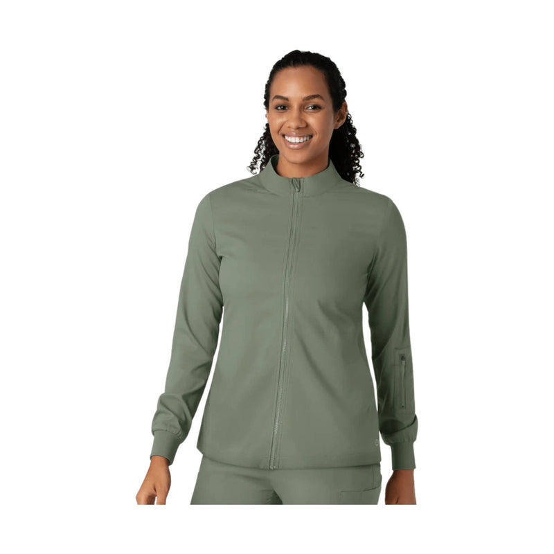 Wink Women's Warm Up Scrub Jacket - Sage Heather