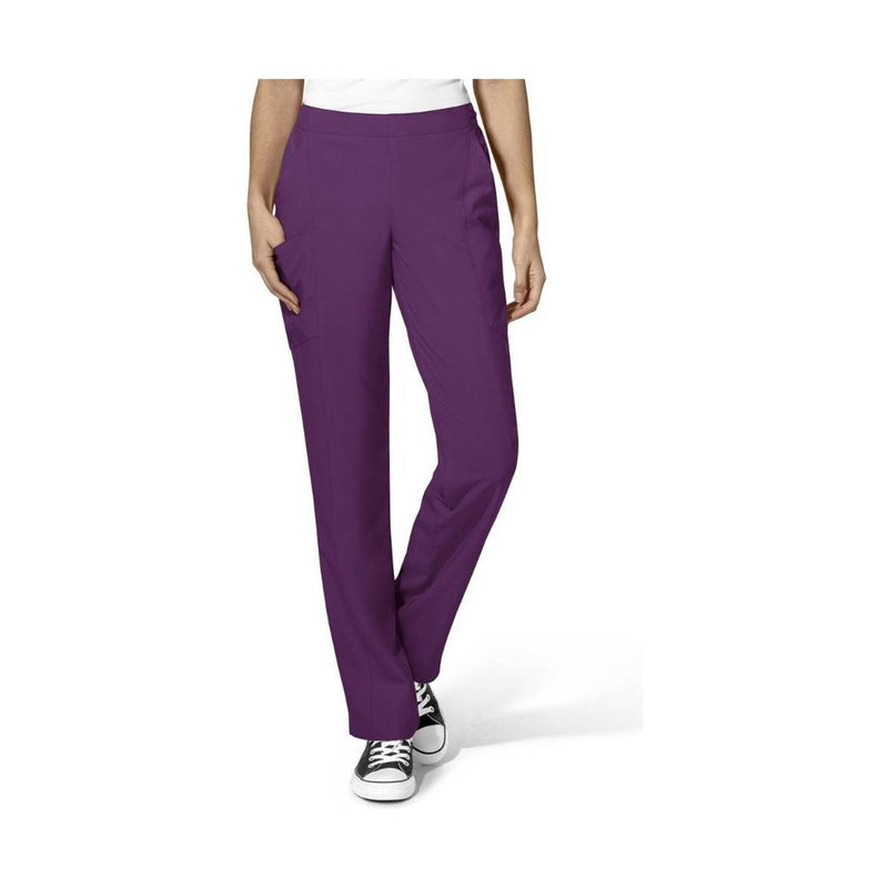 Wink Women's Flat Front Cargo Scrub Pant - Eggplant