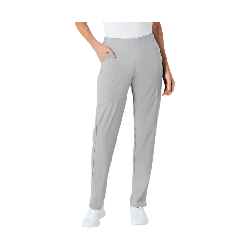Wink Women's Flat Front Cargo Scrub Pant - Light Grey/Blue
