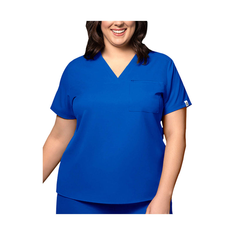 Wink Women's Thrive V-Neck Tuck-In Scrub Top - Royal
