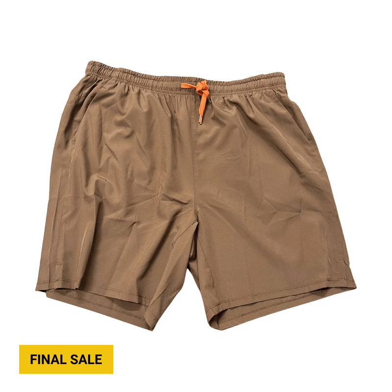 World Famous Men's Vicente Short - Dark Khaki/Orange